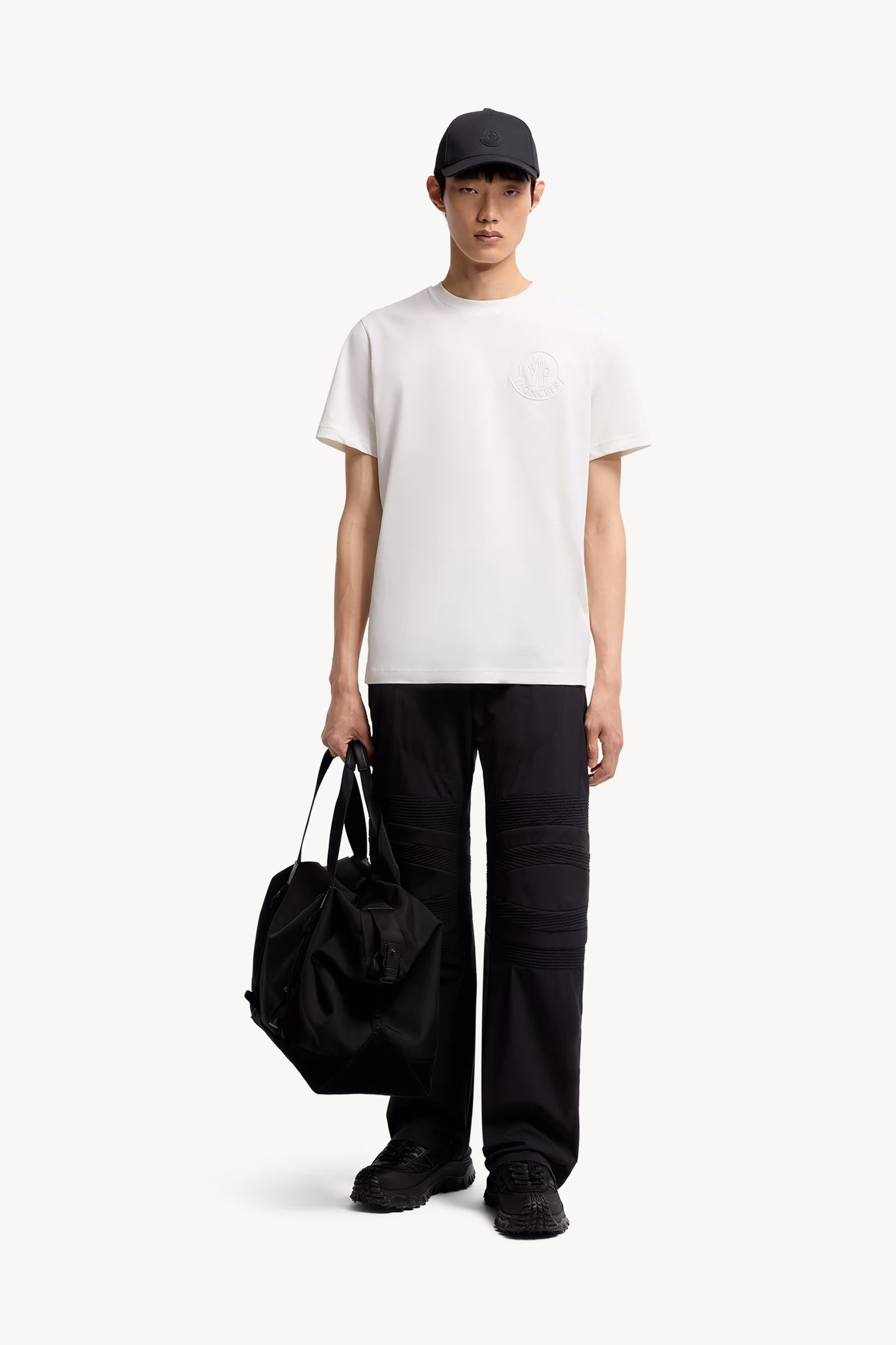 Three-Dimensional Logo Cotton T-Shirt Men White Moncler 0